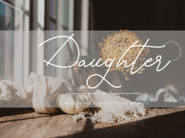 Daughter - A Monoline Classy Font Script preview picture