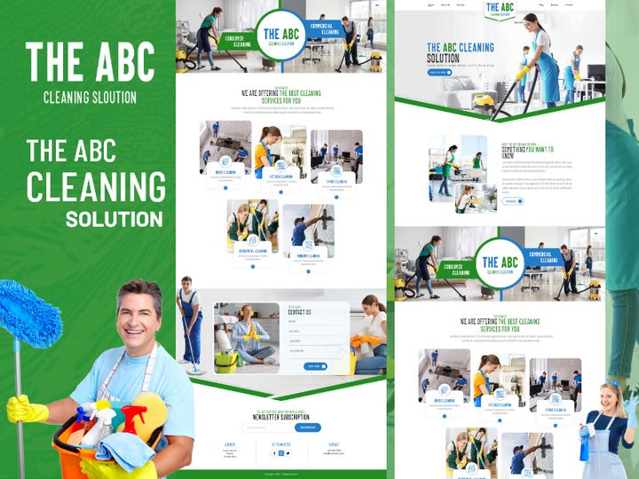 Cleaning Website UI Adobe Photoshop