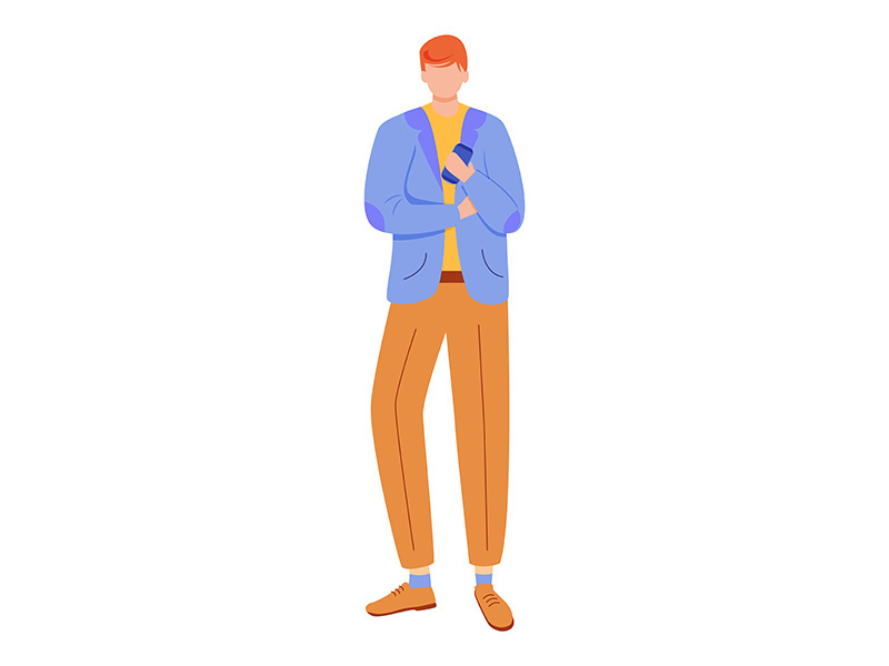 Office worker flat vector illustration