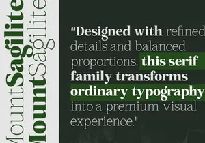 Mount Sagilite – Modern Serif Family Typeface with Variable Font