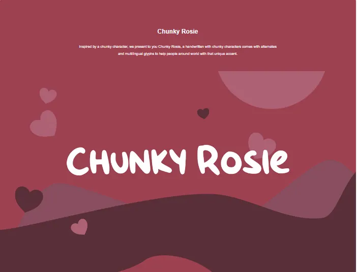 Chunky Rosie - FREE FONT