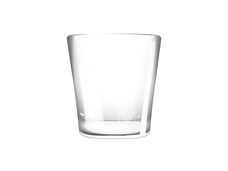 Empty glass realistic vector illustration