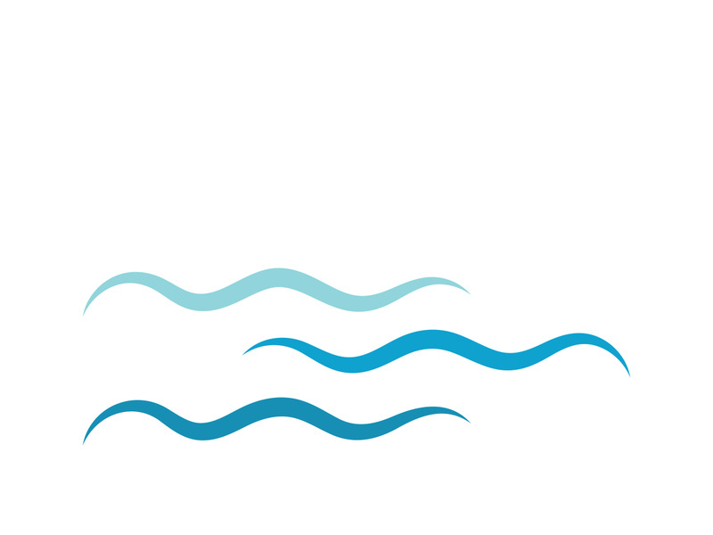 Water wave icon vector illustration design logo