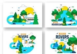 10 World Rivers Day Illustration