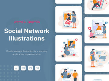 M146_Social Network Illustrations preview picture