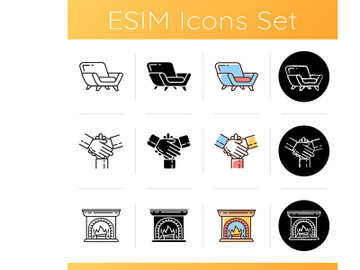 Cozyness mood icons set preview picture