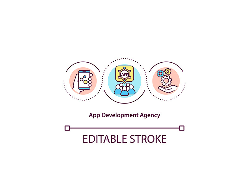 App development agency concept icon
