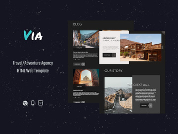 Via - Travel & Adventure HTML Web Template preview picture