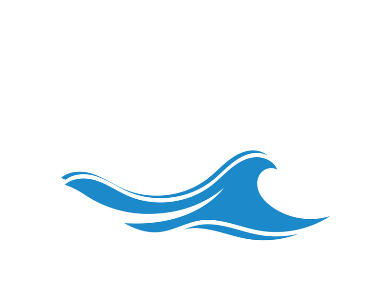 Ocean water wave wave logo design.