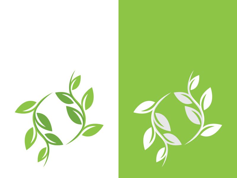 Green tree leaf nature logo images illustration design