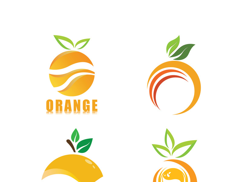 Orange logo design vector icon illustration design