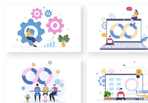 11 Business Workflow Organization Illustration