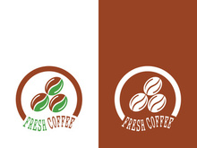 Coffee bean icon vector illustration template