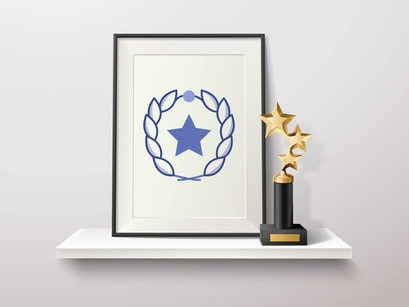 Bleu : Awards And Trophy Icon Set