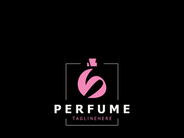 Perfume bottle logo design symbol can be used for business and cosmetic perfume shop template preview picture
