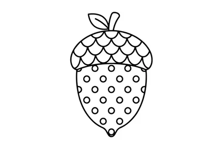 Acorn Line Art Icon. Einfache schwarz-weiße Vektorillustration einer Nuss.