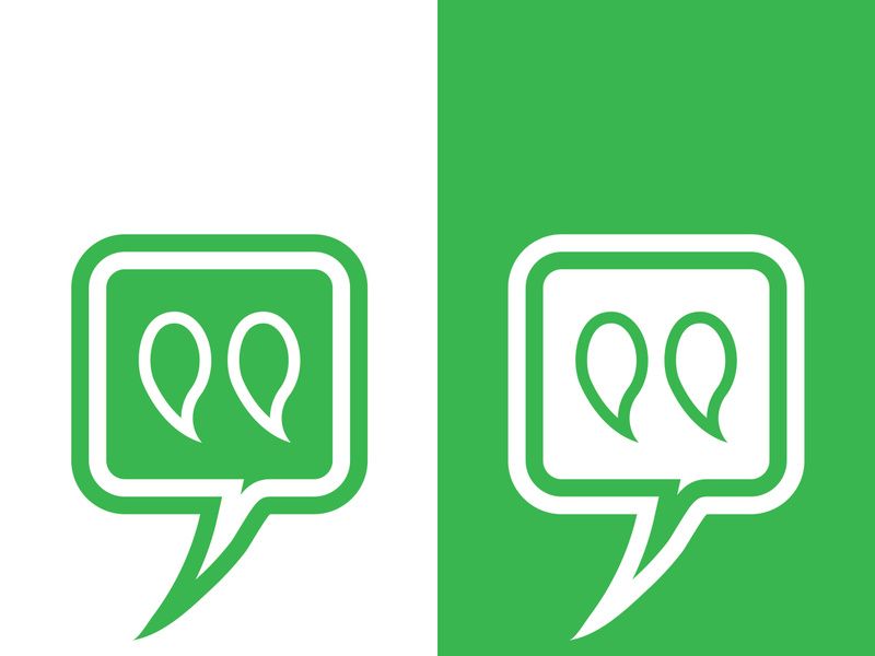 Speech bubble icon logo template vector illustration