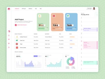 ProManage Dashboard -Light & Dark Themes preview picture