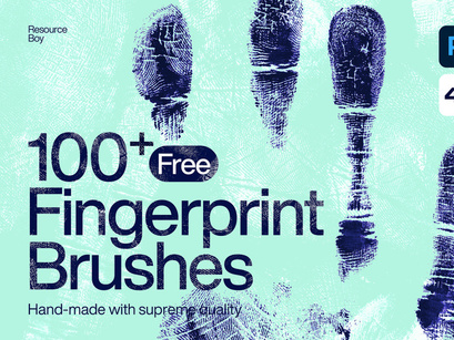Free 100 Hand / Fingerprint Photoshop Brushes