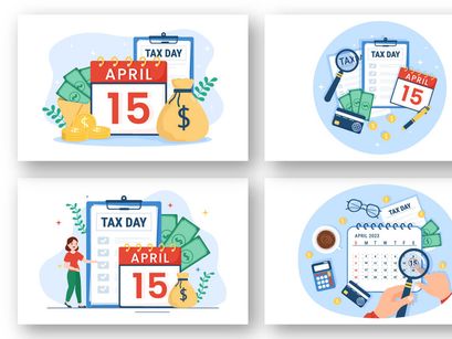 14 Tax Day Illustration