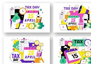 10 Happy Tax Day Illustration