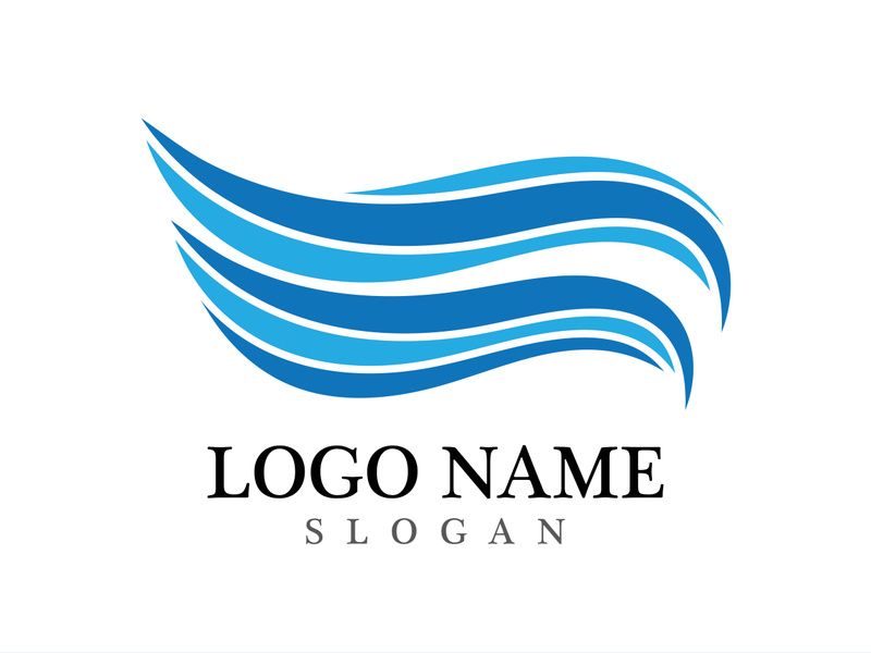 Wave beach vector illustration design logo