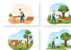 8 Tree Cutting and Timber Illustration