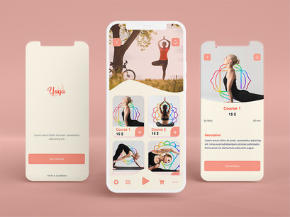 Yoga Fitness App Design