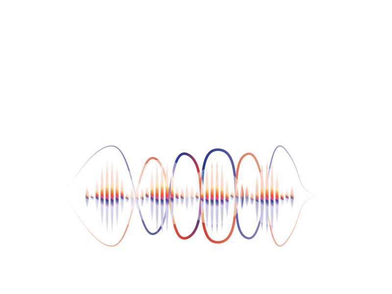 Sound waves vector illustration design template