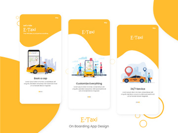 E-Taxi Onboarding Screen Design preview picture