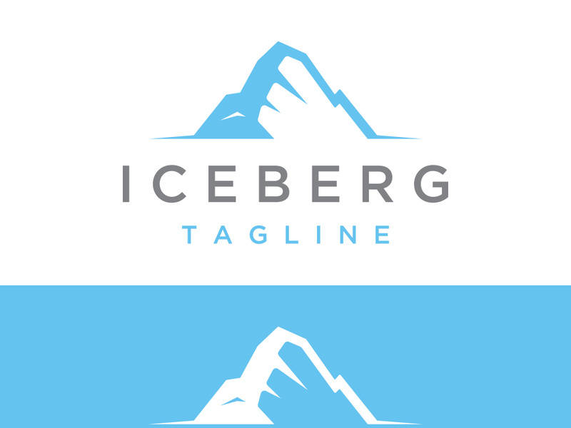 Antarctic iceberg logo design.