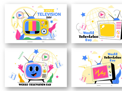 10 World Television Day Illustration