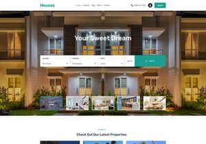 Real Estate Website Template Design