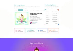 Yoga And Fitness  PSD Template