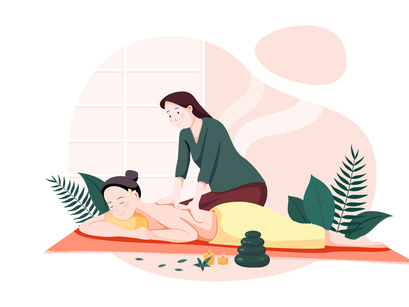 M141_Massage Service Illustrations