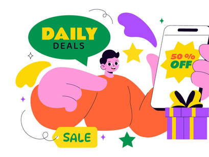 10 Daily Deals of The Day Illustration