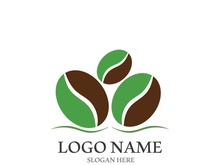 Coffee bean icon vector illustration template