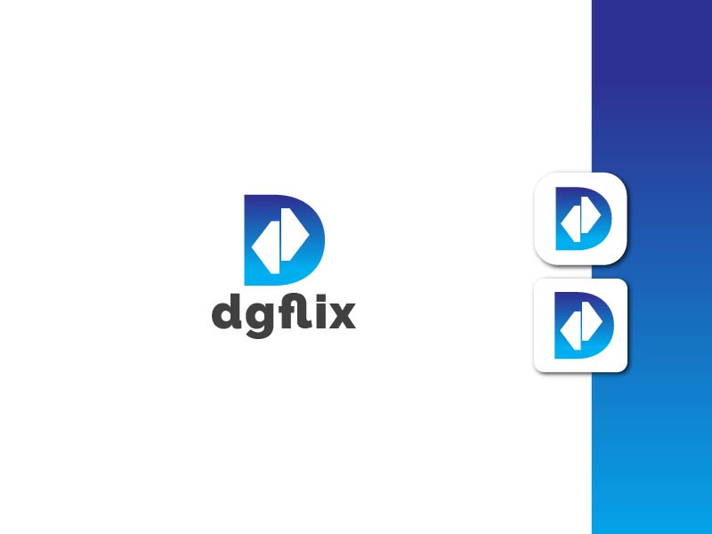 Lettermark d logo design - gradient logo - app logo - business logo