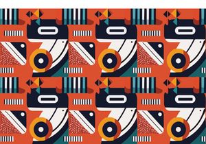 Geometric Retro Pop Art Pattern trendy