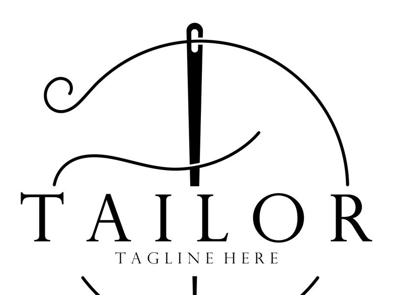 tailor logo icon illustration template combination of buttons for clothes, thread and sewing machine, for clothing product design, convection companies, fashion in vector form