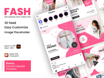 FASH - Instagram Feed Template Powerpoint preview picture