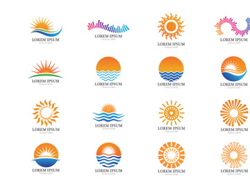 Sun And Wave logo vector preview picture