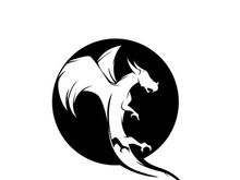 Dragon illustration icon design template vector