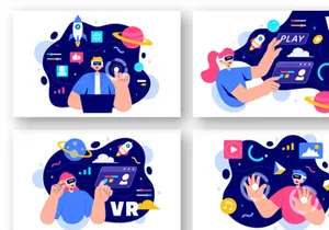 9 Virtual Reality Technology Illustration