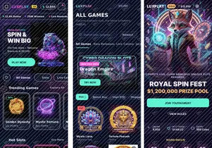 LuxPlay Casino App UI Design | Luxury Mobile Gaming & Slots Expe