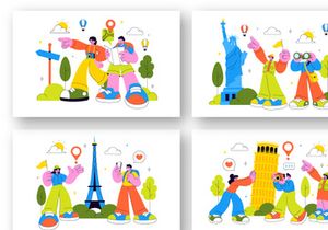 10 Travel Guide and Tour Illustration