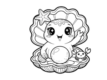 Cute ghost holding crystal ball with bunny vector illustration preview picture