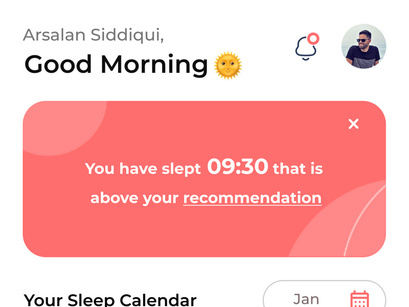 Sleep Tracker App Design