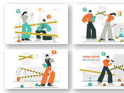 9 Crime Scene Investigation Illustration