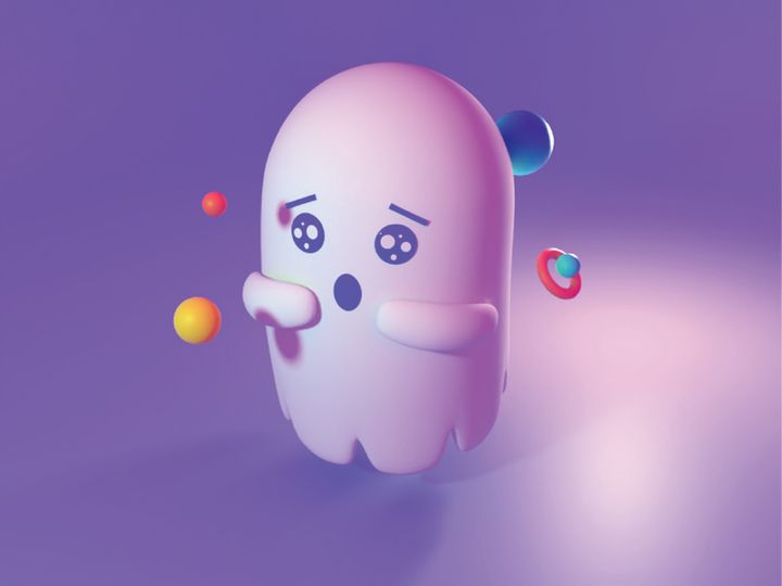 3d Modeling blender character ghost, blender assets